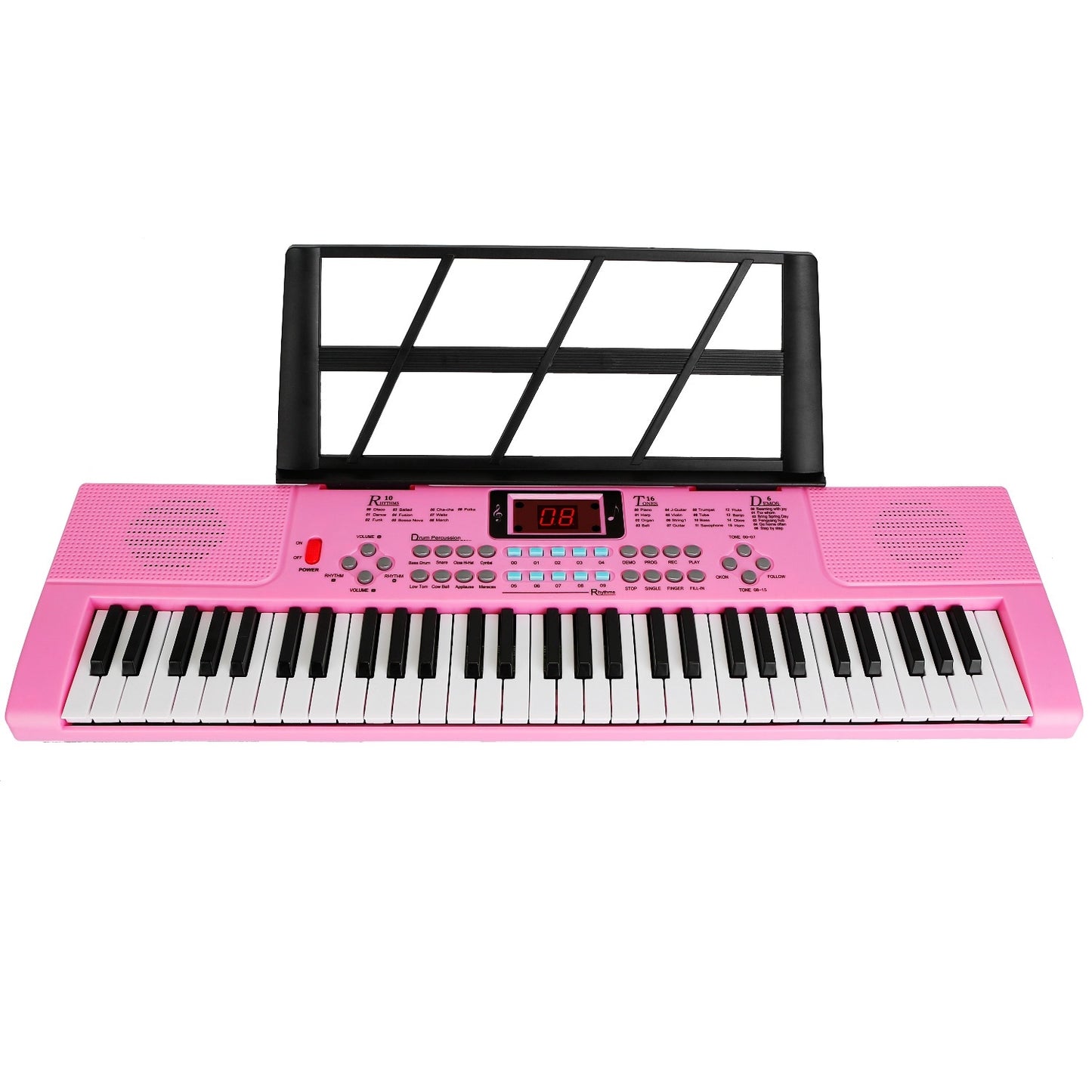 1P 61 Keys Digital Music Electronic Keyboard Electric Musical Piano Instrument Kids Learning Keyboard With Stand Microphone For Beginners