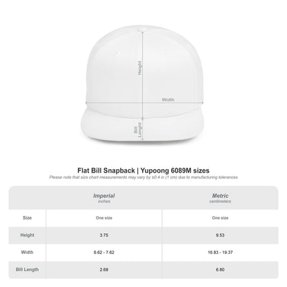 Flat Bill Snapback Cap