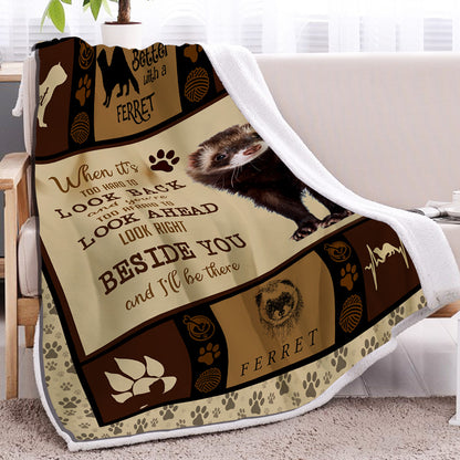 1 Pc Of High Weight Soft And Warm Minimalist Ferret Paw Print Pet Themed Lamb Wool Blanket, Versatile Sofa, Good Companion, Office Nap Blanket, Also Suitable For Camping