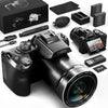 4K 64MP Digital Camera with 16X Zoom and 32GB SD Card - Black