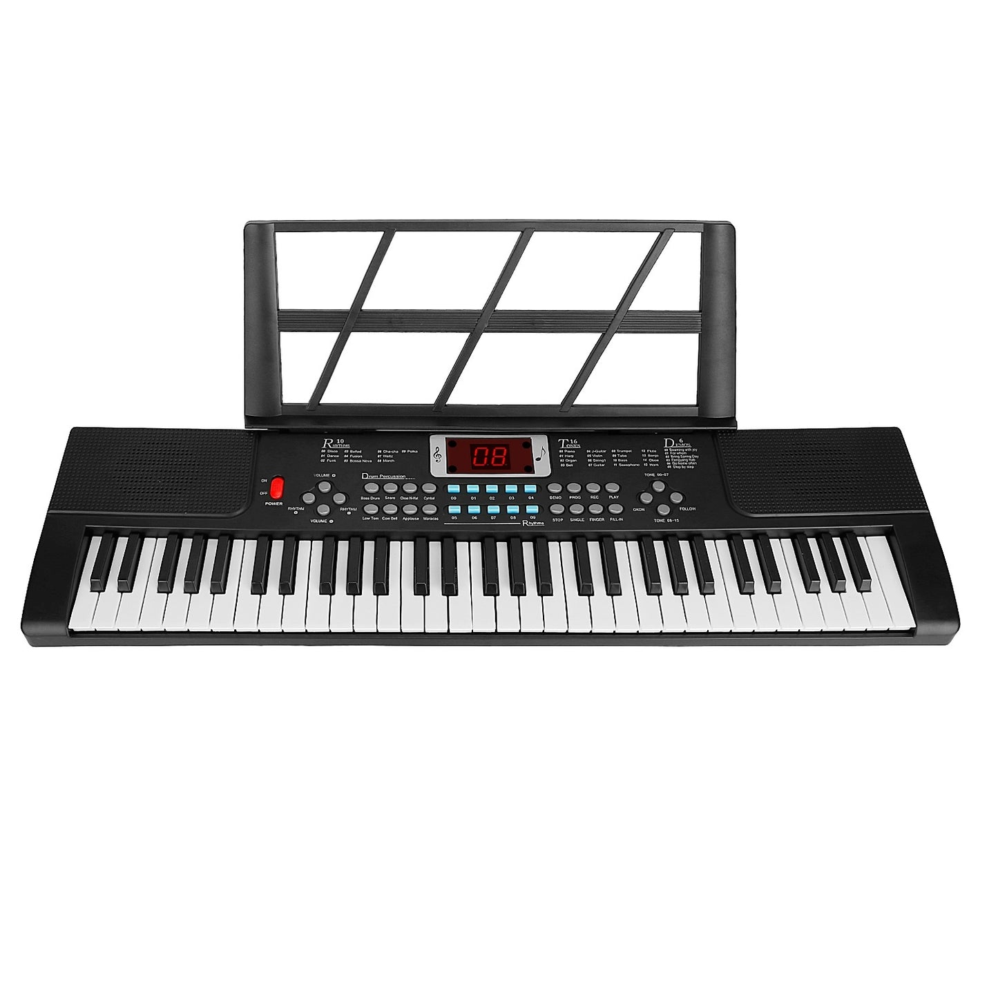 1P 61 Keys Digital Music Electronic Keyboard Electric Musical Piano Instrument Kids Learning Keyboard With Stand Microphone For Beginners