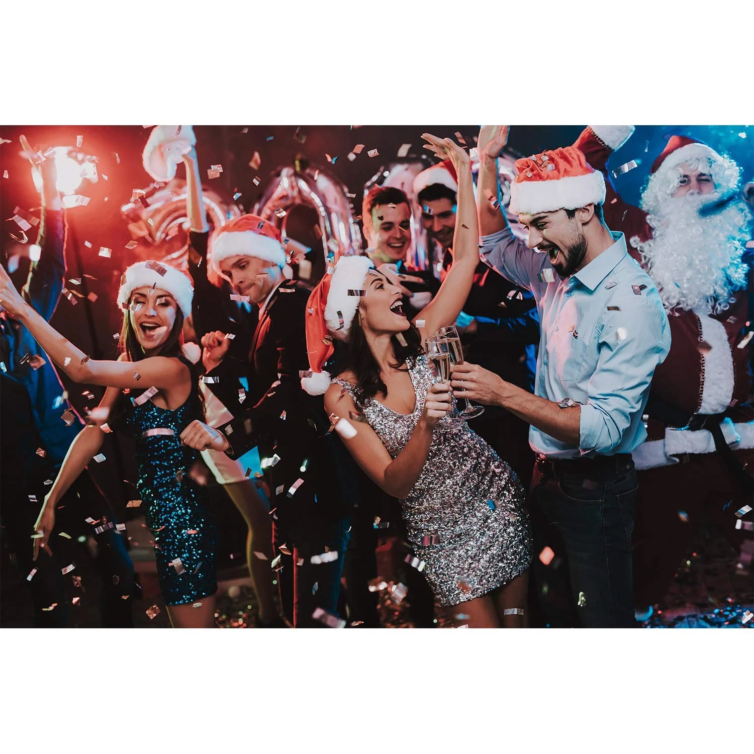 2-Pack Classic Velvet Santa Hats for Adults - Unisex Holiday Christmas Headwear