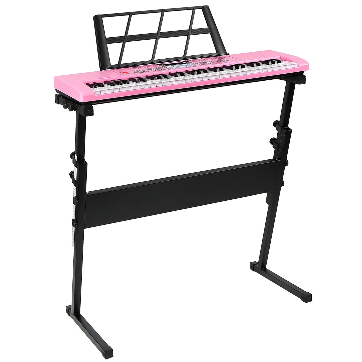 1P 61 Keys Digital Music Electronic Keyboard Electric Musical Piano Instrument Kids Learning Keyboard With Stand Microphone For Beginners