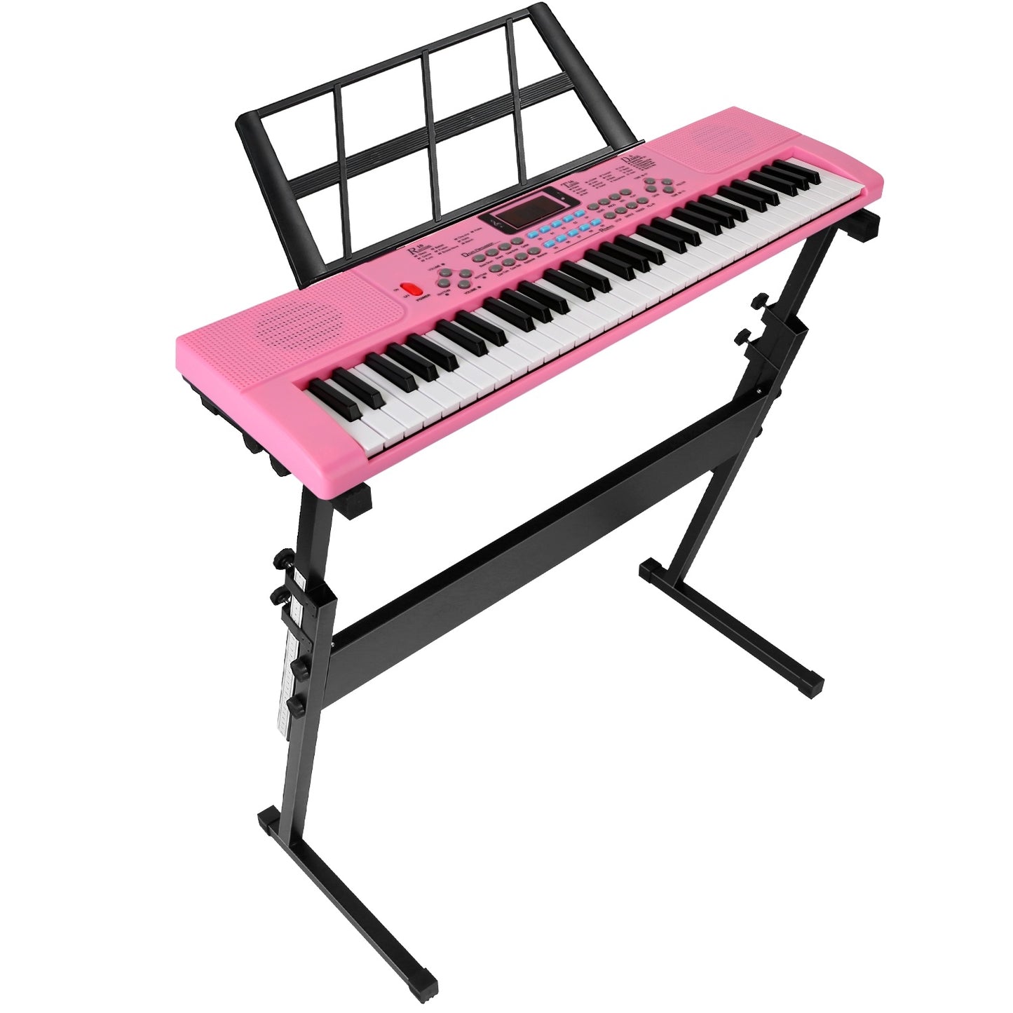 1P 61 Keys Digital Music Electronic Keyboard Electric Musical Piano Instrument Kids Learning Keyboard With Stand Microphone For Beginners