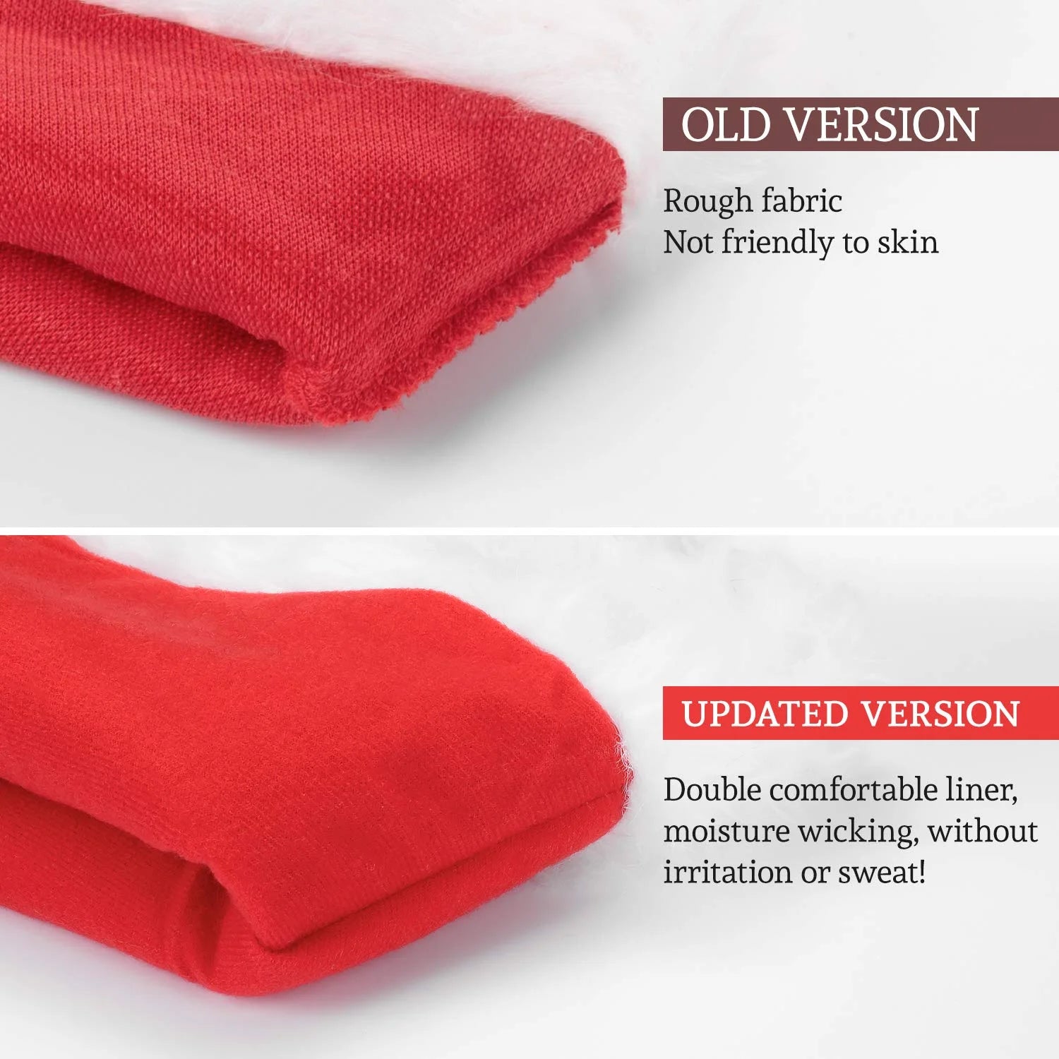 2-Pack Classic Velvet Santa Hats for Adults - Unisex Holiday Christmas Headwear