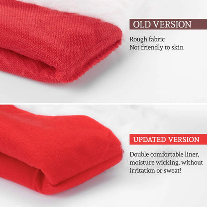 2-Pack Classic Velvet Santa Hats for Adults - Unisex Holiday Christmas Headwear