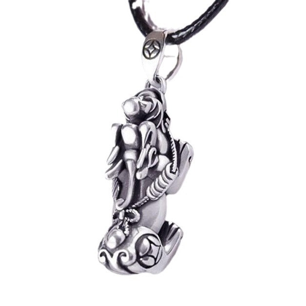 925 Sterling Silver Men's Pixiu Pendant Retro Style