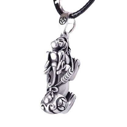 925 Sterling Silver Men's Pixiu Pendant Retro Style