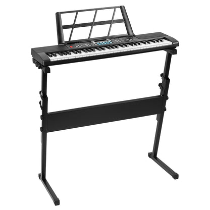 1P 61 Keys Digital Music Electronic Keyboard Electric Musical Piano Instrument Kids Learning Keyboard With Stand Microphone For Beginners