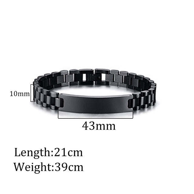 Custom Laser Engraved Bracelets Personalized Bracelet Engravable Stainless Steel Jewelry Gifts